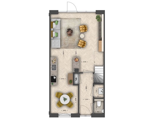 Floorplan - Kanaalstraat Bouwnummer 3, 9301 LT Roden